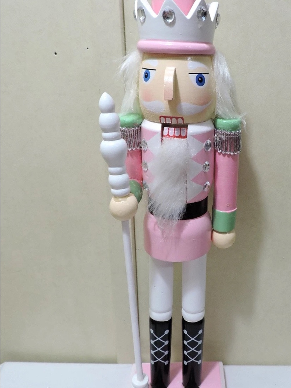 Pink & White Decorative Nutcracker Soldier - Holiday Decor